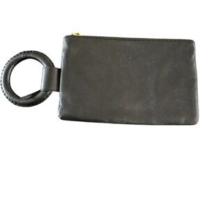 HOBO Black Leather Wristlet cute inside perfect for night out! Like new